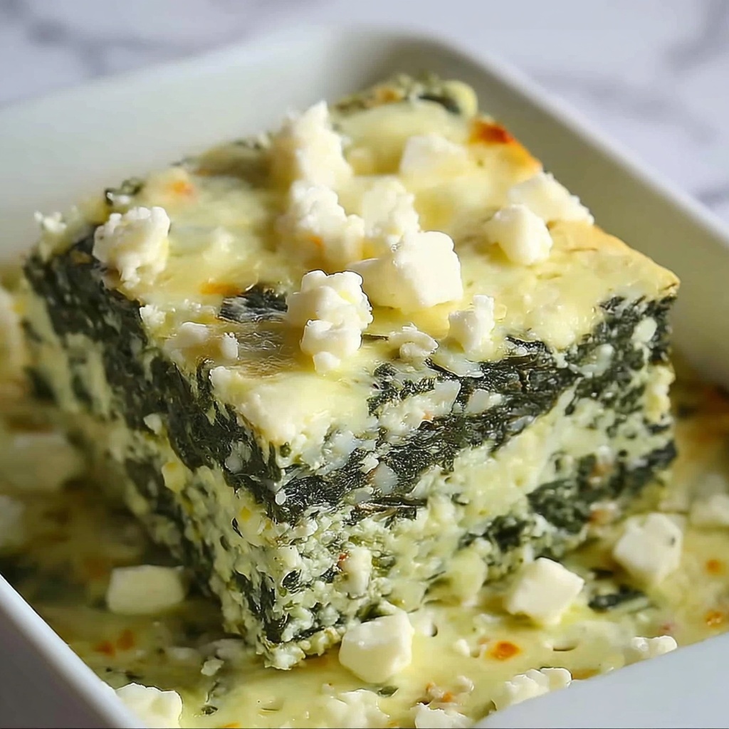 Spinach Casserole with Feta Cheese Recipe - Recipe Image