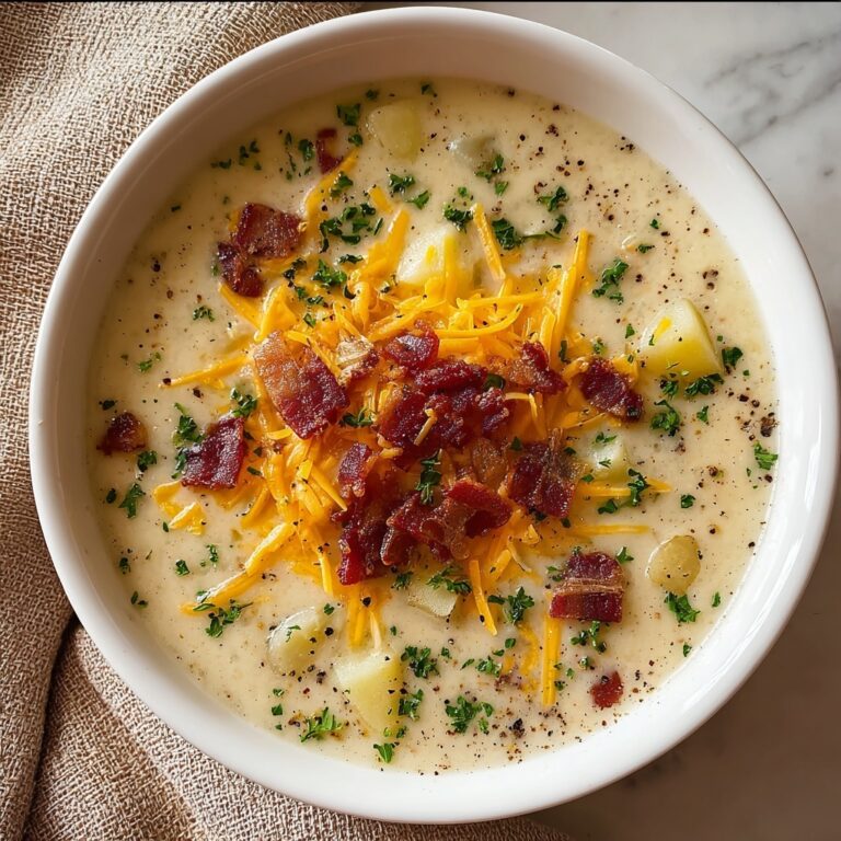 Crockpot Potato Soup with Cheddar and Bacon Recipe