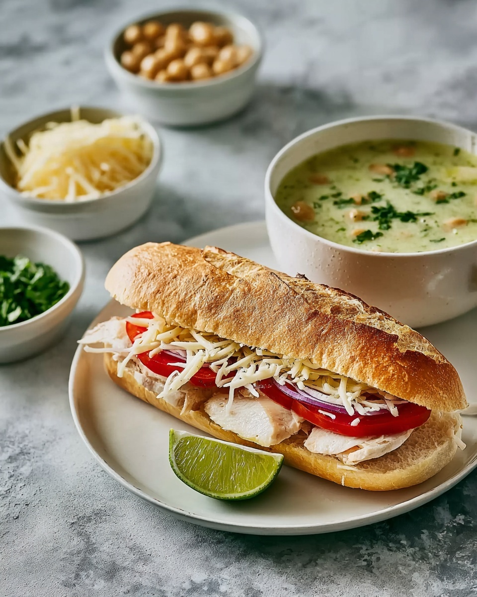 Panuozzo Sandwich with Roasted Red Peppers, Zucchini, and Melted Mozzarella Recipe - Recipe Image