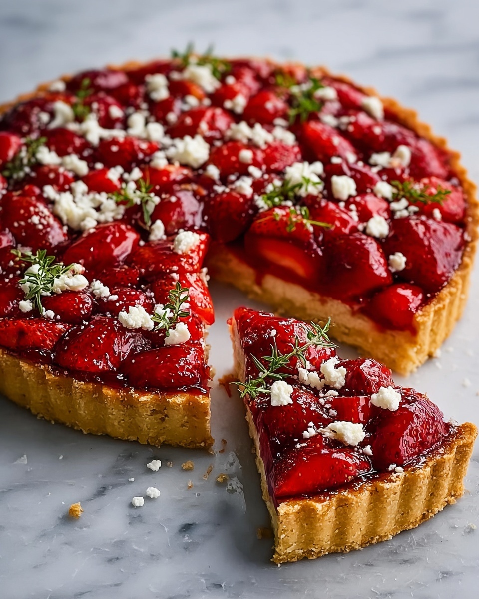 Strawberry, Feta & Thyme Tart Recipe - Recipe Image