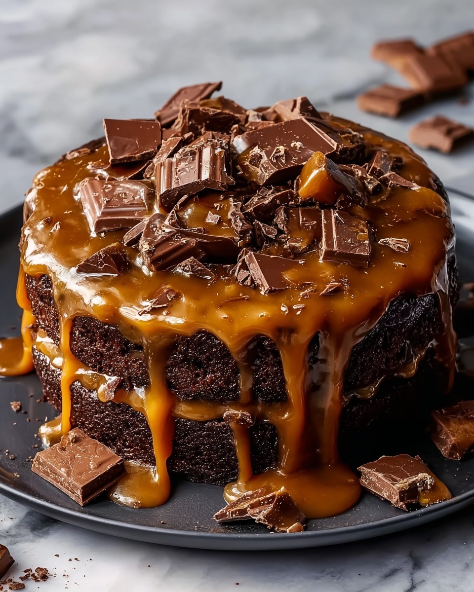 Chocolate Caramel Dump Cake Recipe - Recipe Image