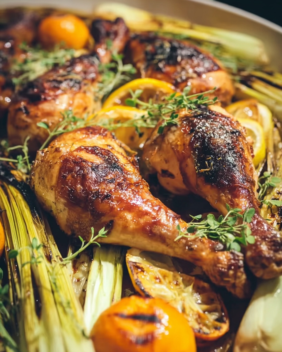 Clementine Roast Chicken with Fennel and Honey Recipe - Recipe Image