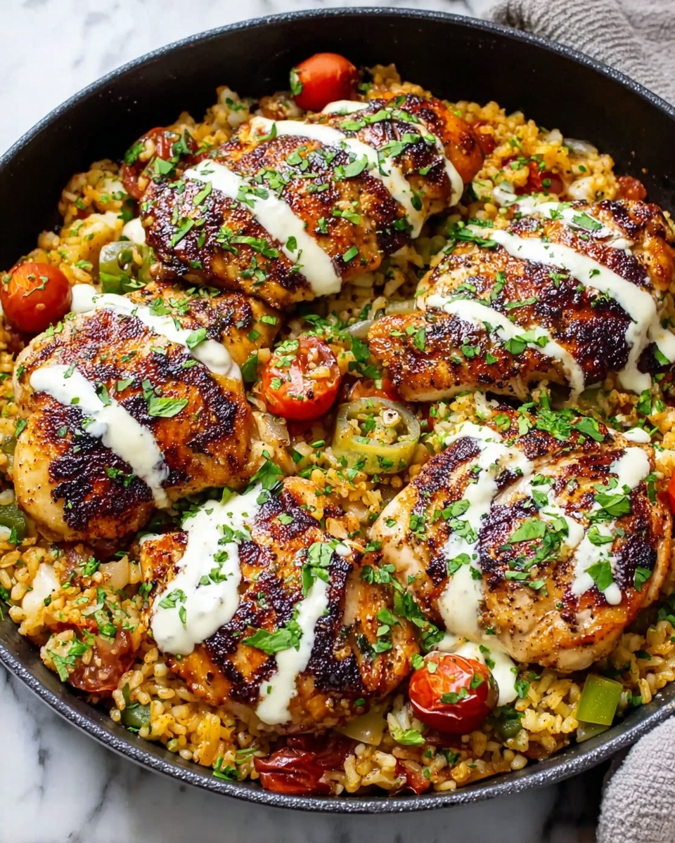 Salsa Chicken Cauliflower Rice Skillet Recipe - Recipe Image