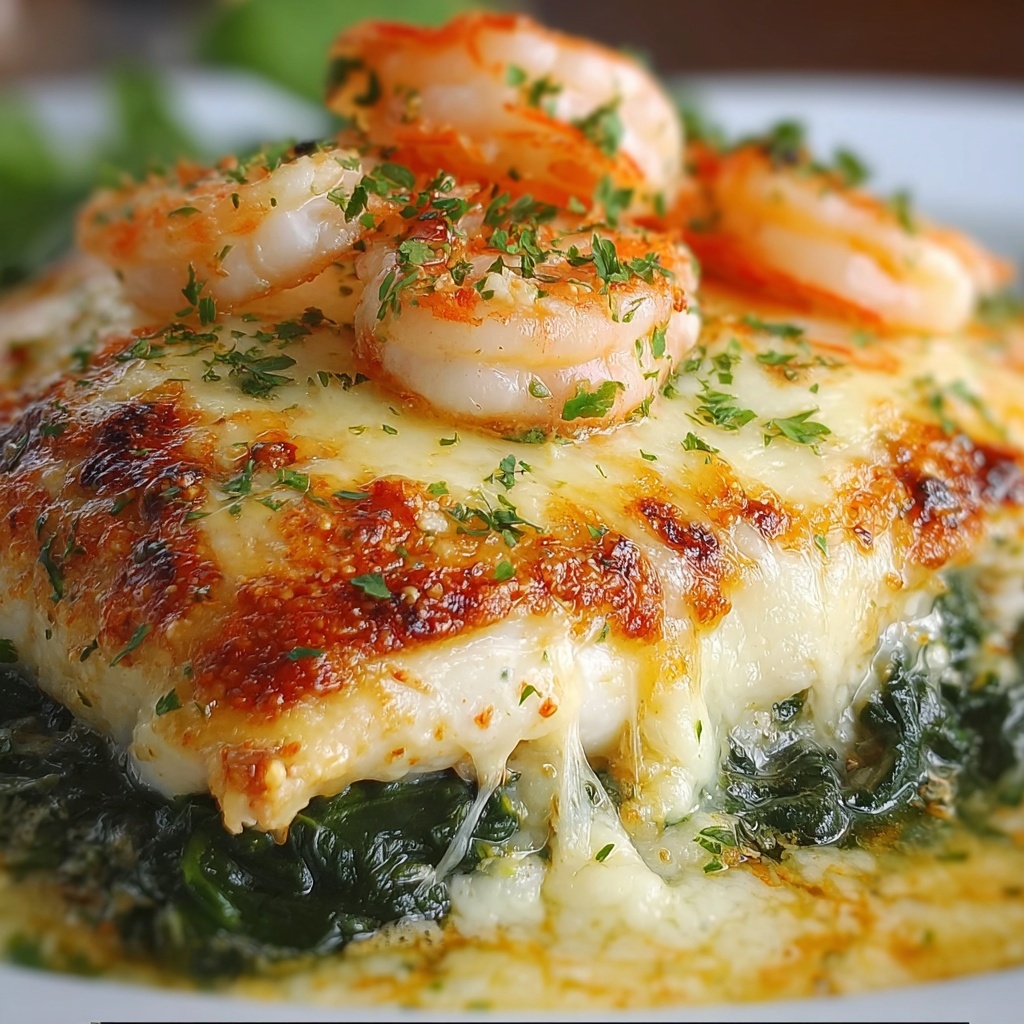 Stuffed Catfish with Spinach, Shrimp, and Cheese Recipe - Recipe Image