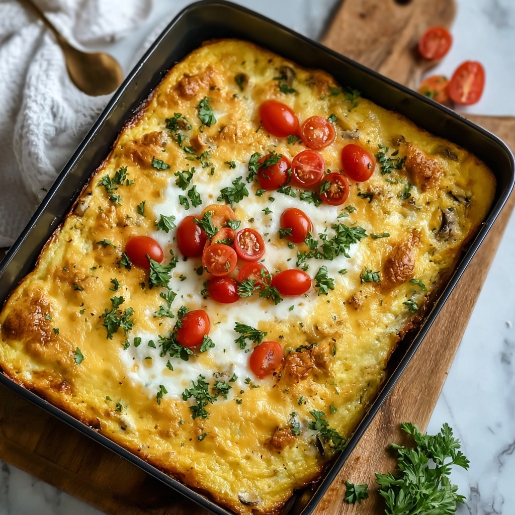 Hashbrown Breakfast Casserole with Sausage, Bell Peppers, and Cheddar Recipe - Recipe Image