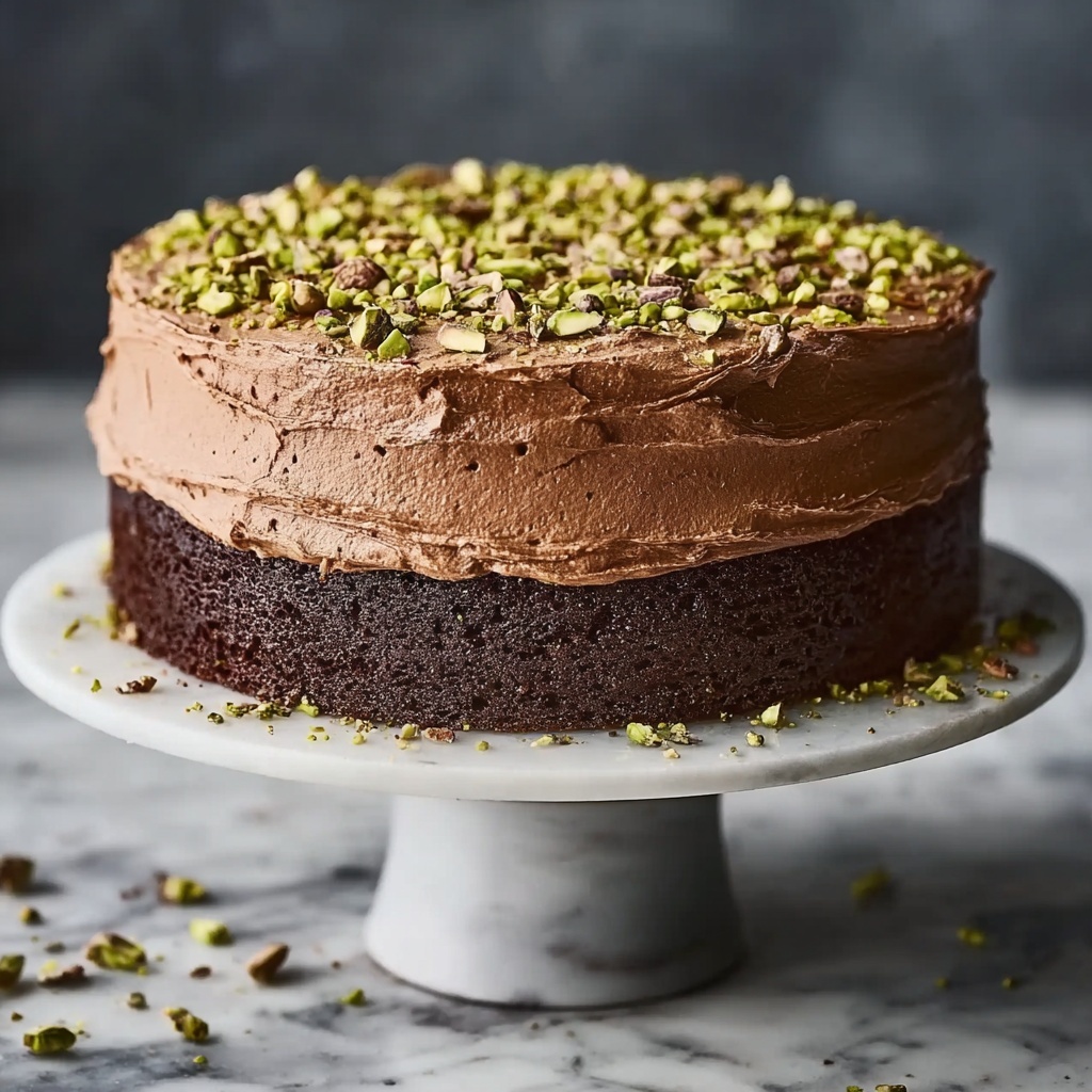 Luxury Dubai Chocolate Pistachio Cake Recipe - Recipe Image