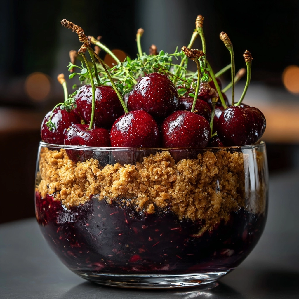 Irresistible Cherry Crumble with Fresh Summer Cherries Recipe - Recipe Image