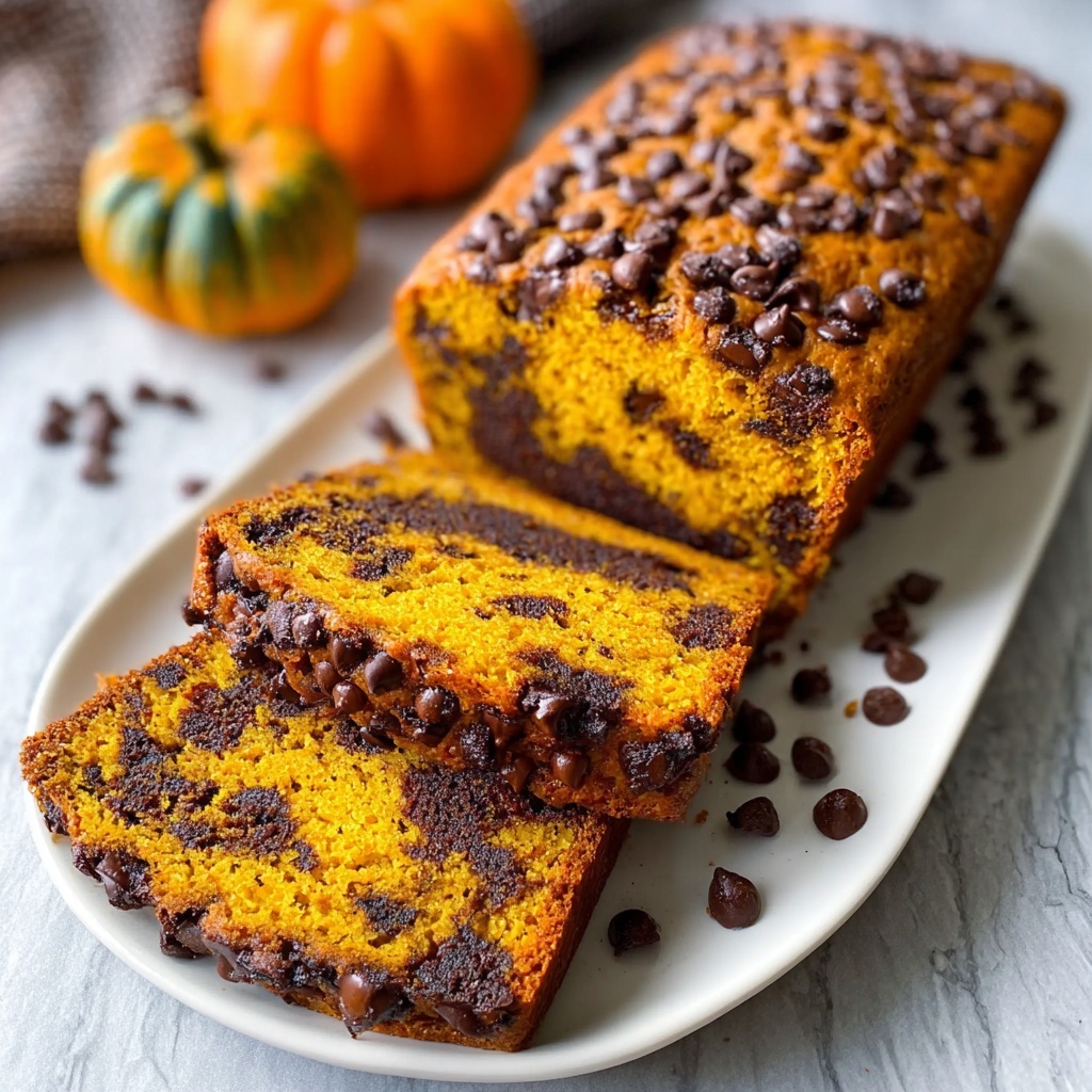 Healthy Pumpkin Chocolate Chip Bread Without Oil Recipe - Recipe Image