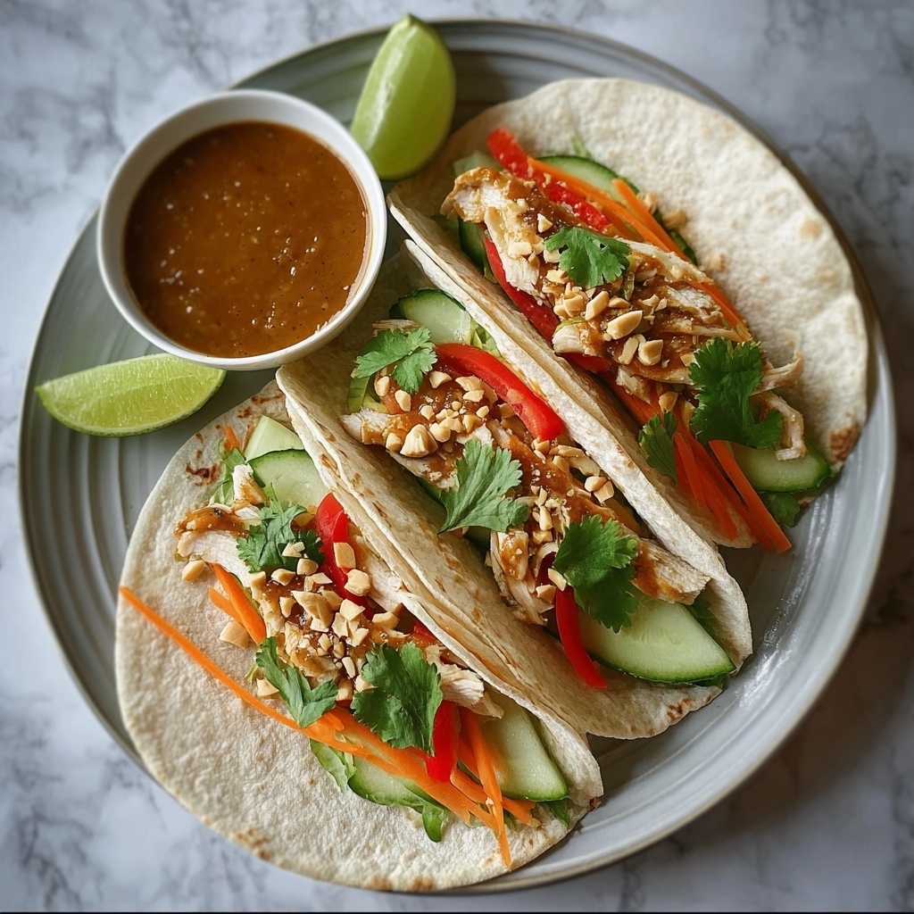 Thai Peanut Chicken Wraps Recipe - Recipe Image