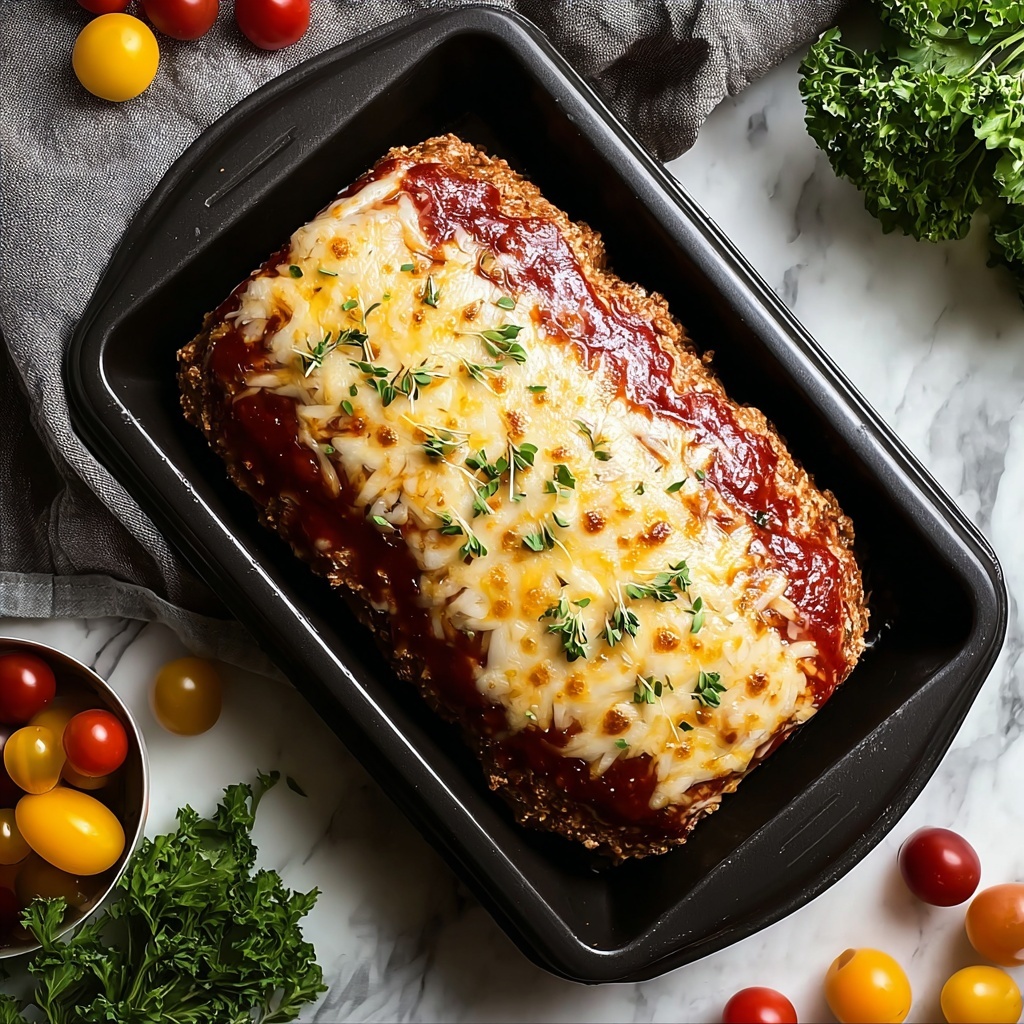Melt-in-Your-Mouth Garlic Parmesan Chicken Meatloaf Recipe - Recipe Image