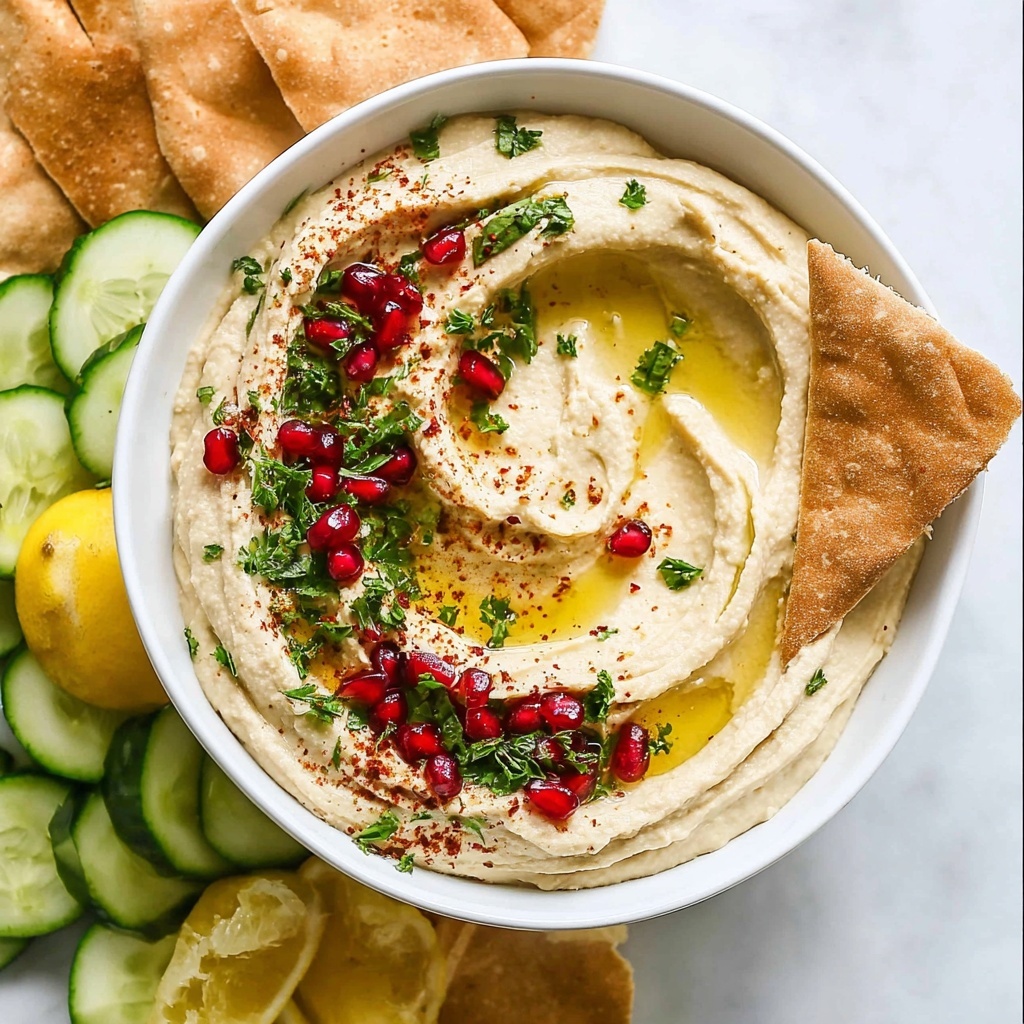 Creamy Hummus Recipe with Sumac & Olive Oil Recipe - Recipe Image