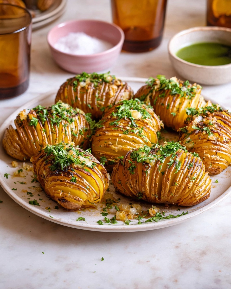 Hasselback Potatoes with Garlic Butter and Sage Recipe - Recipe Image