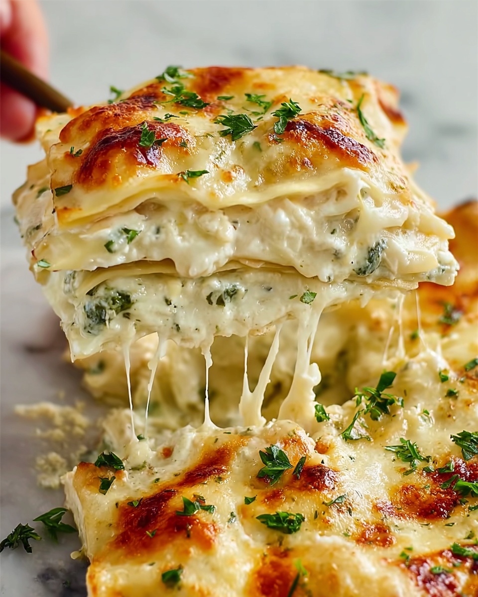 Creamy Chicken Spinach Lasagna Recipe - Recipe Image