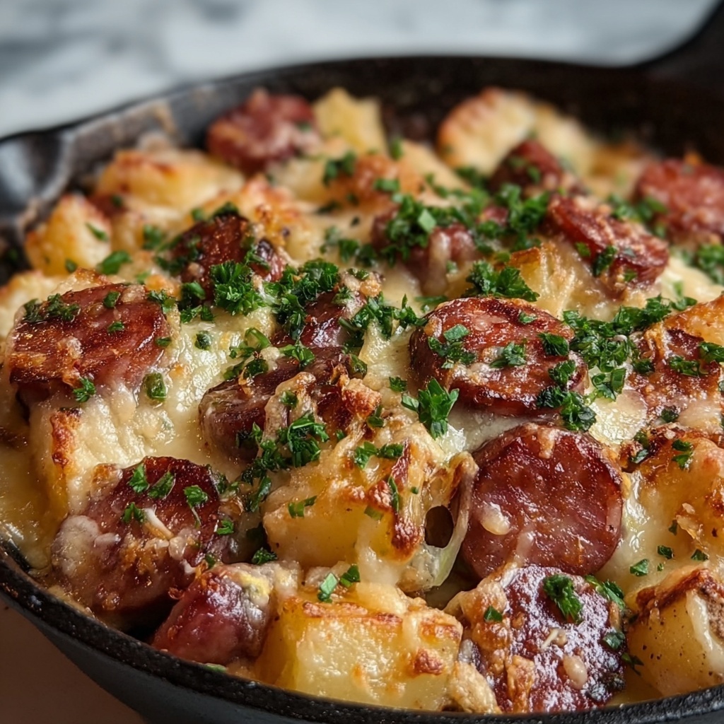 Cheese Potato and Smoked Sausage Casserole Recipe - Recipe Image
