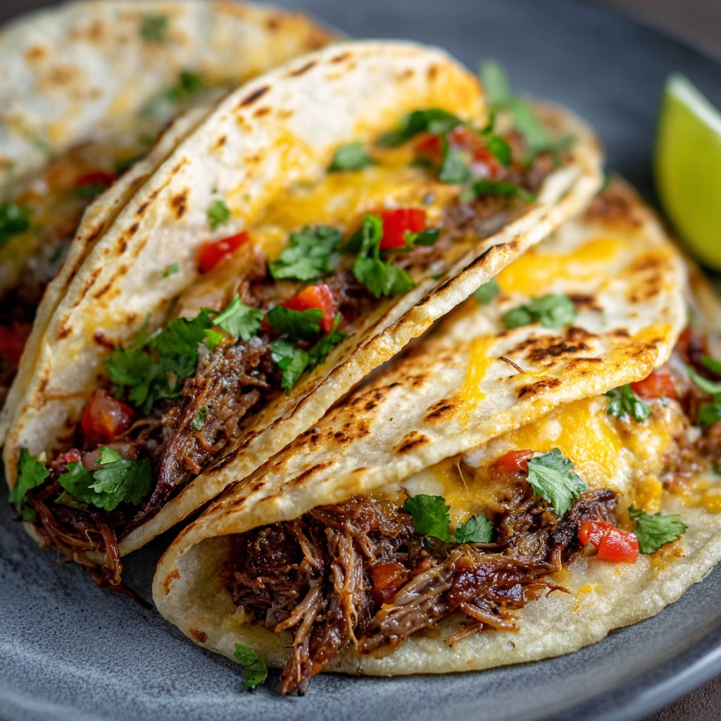 Crockpot Shredded Beef Tacos Recipe - Recipe Image