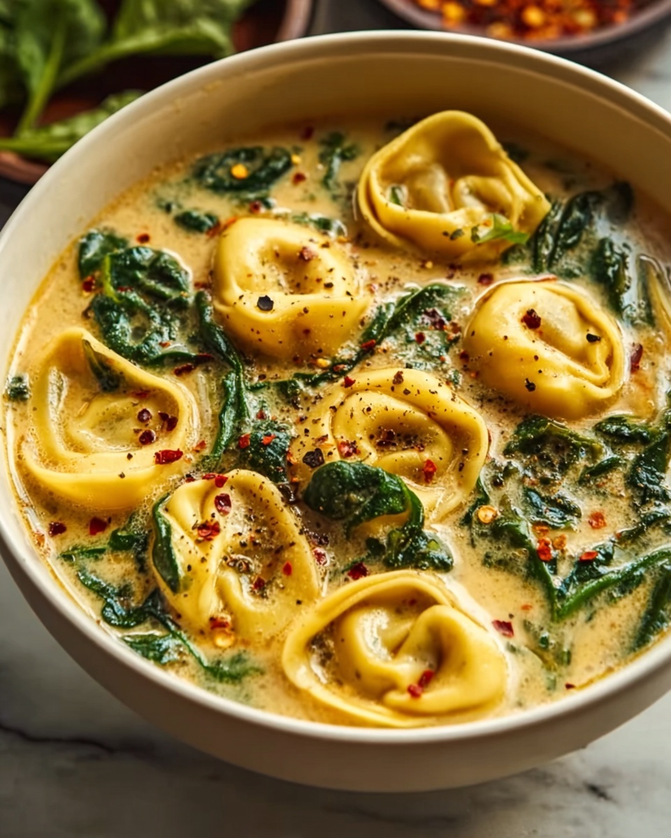 Creamy Spinach Tortellini Soup Recipe - Recipe Image
