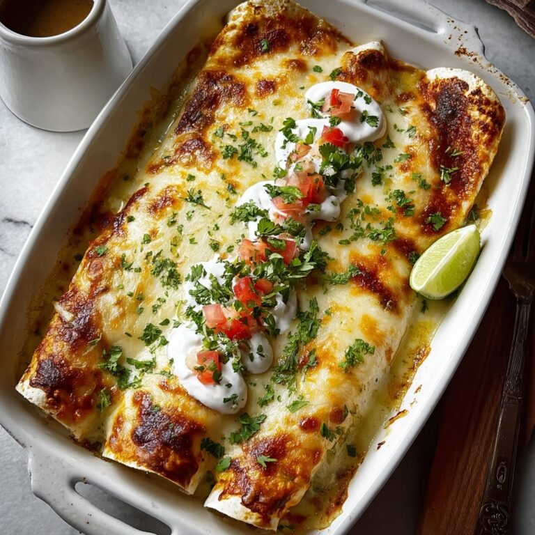 Chicken Enchiladas with Sour Cream White Sauce Recipe