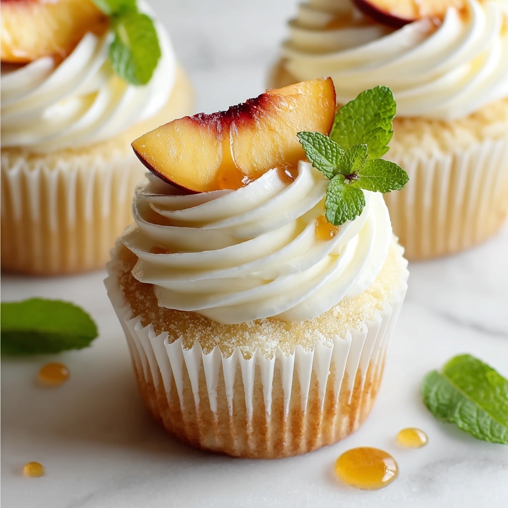 Peach & Honey Cheesecake Cupcakes Recipe - Recipe Image