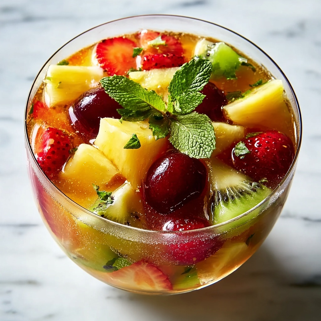 White Wine Sangria with Tropical Fruits Recipe - Recipe Image