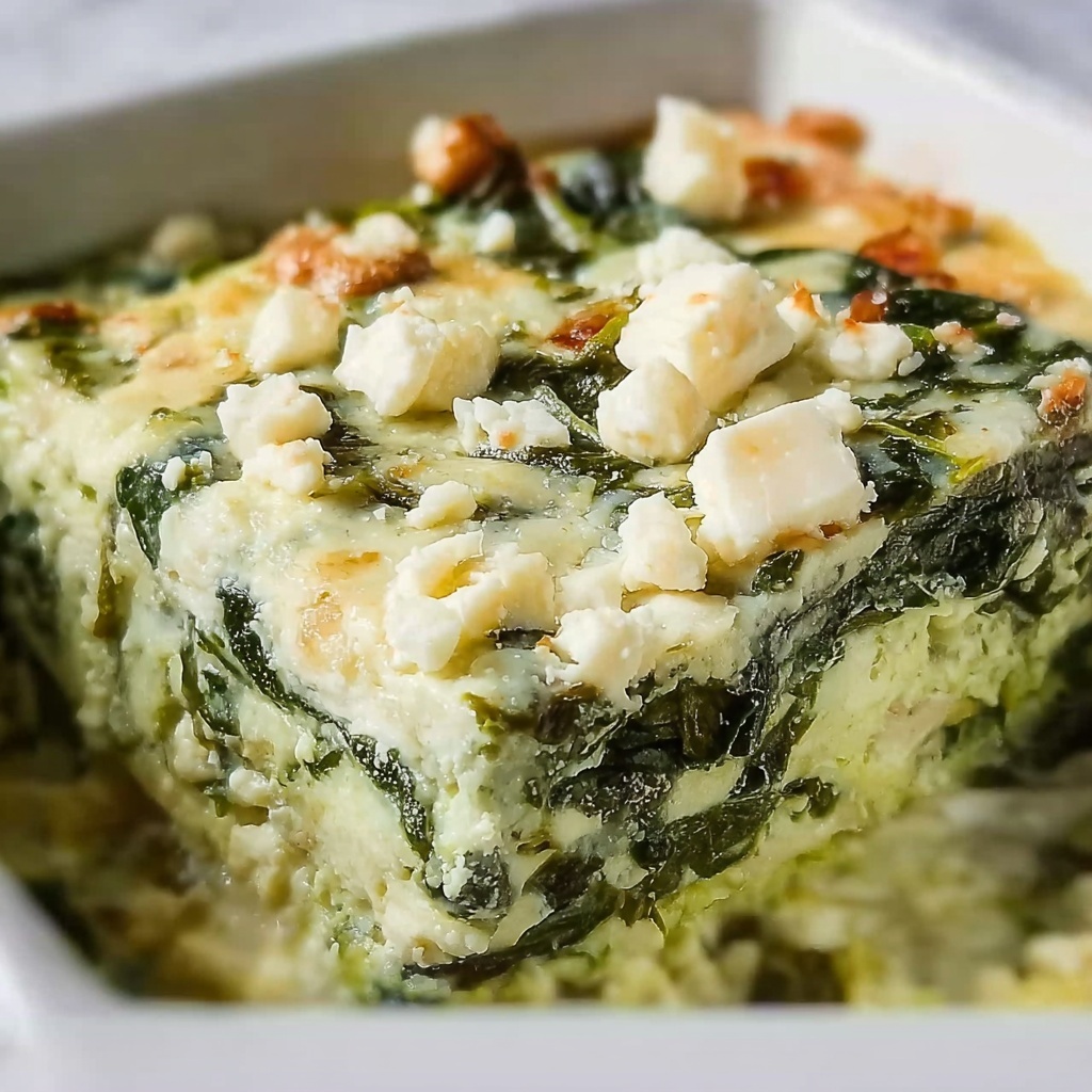 Spinach Casserole with Feta Cheese Recipe - Recipe Image