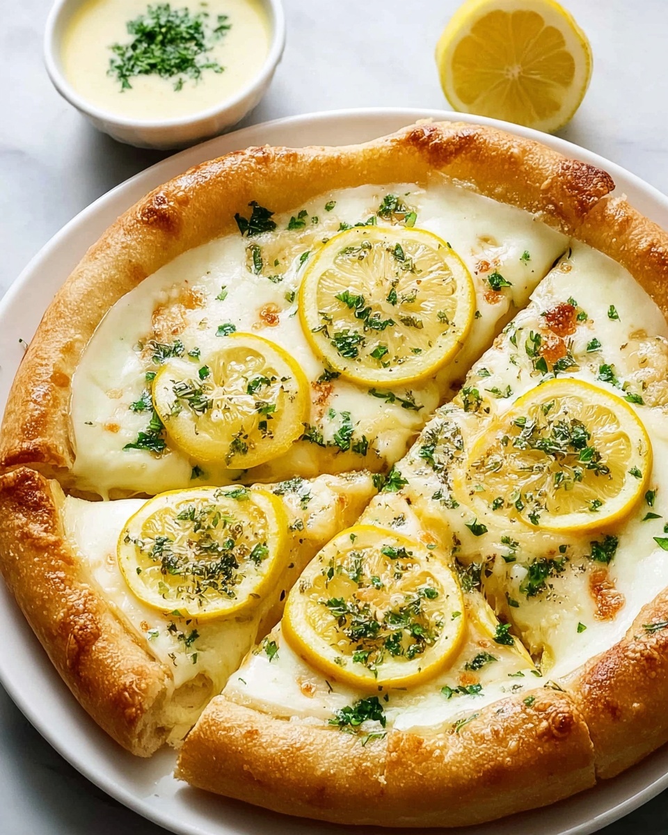 Lemon Feta Pizza with Fresh Herbs Recipe - Recipe Image