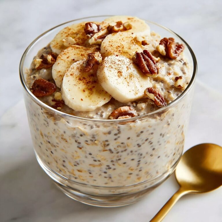 Healthy Banana Bread Overnight Oats Recipe