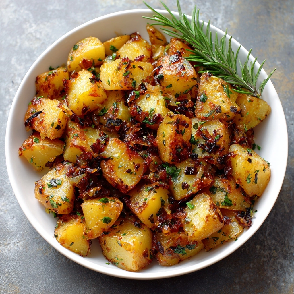 Pan-Fried Potatoes and Onions Hash Recipe - Recipe Image