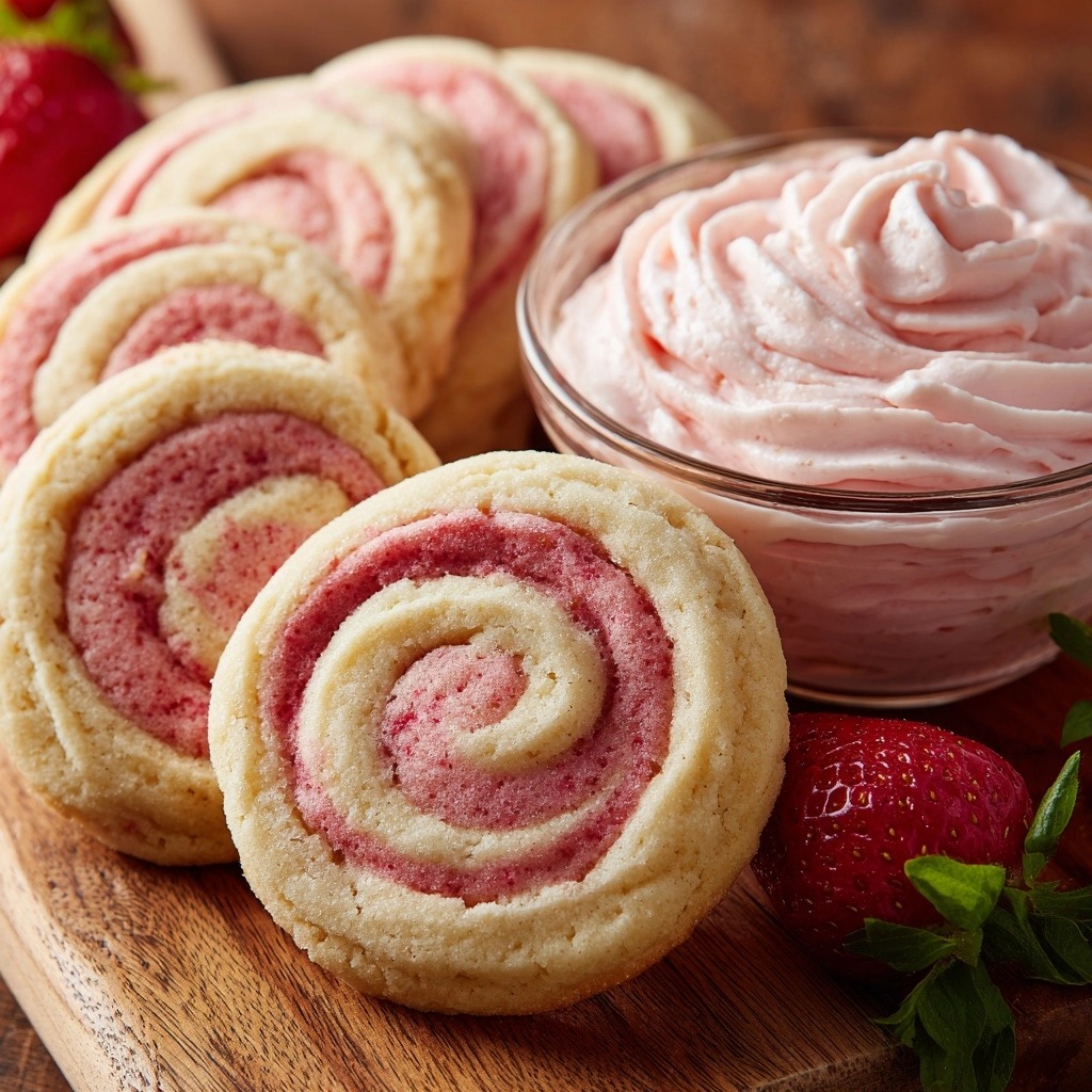 Strawberry Banana Pudding Cookies with Cheesecake Dip Recipe - Recipe Image