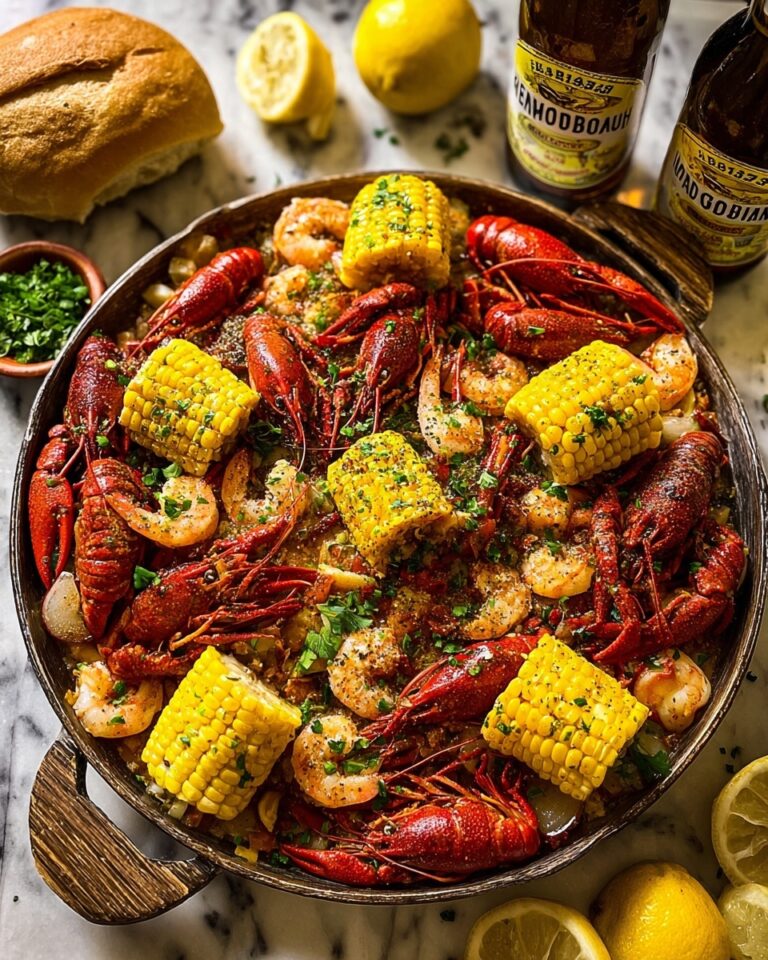 Stovetop Crawfish Boil with Garlic Butter Sauce Recipe