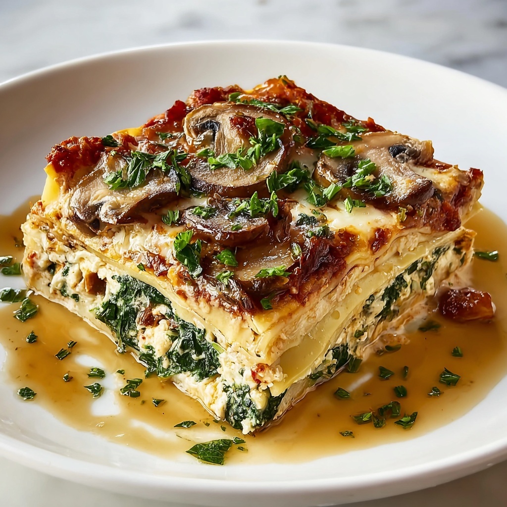 Mushroom and Spinach Lasagna Recipe - Recipe Image