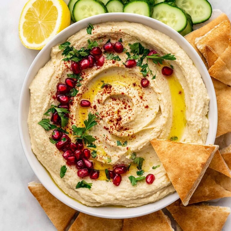 Creamy Hummus Recipe with Sumac & Olive Oil Recipe