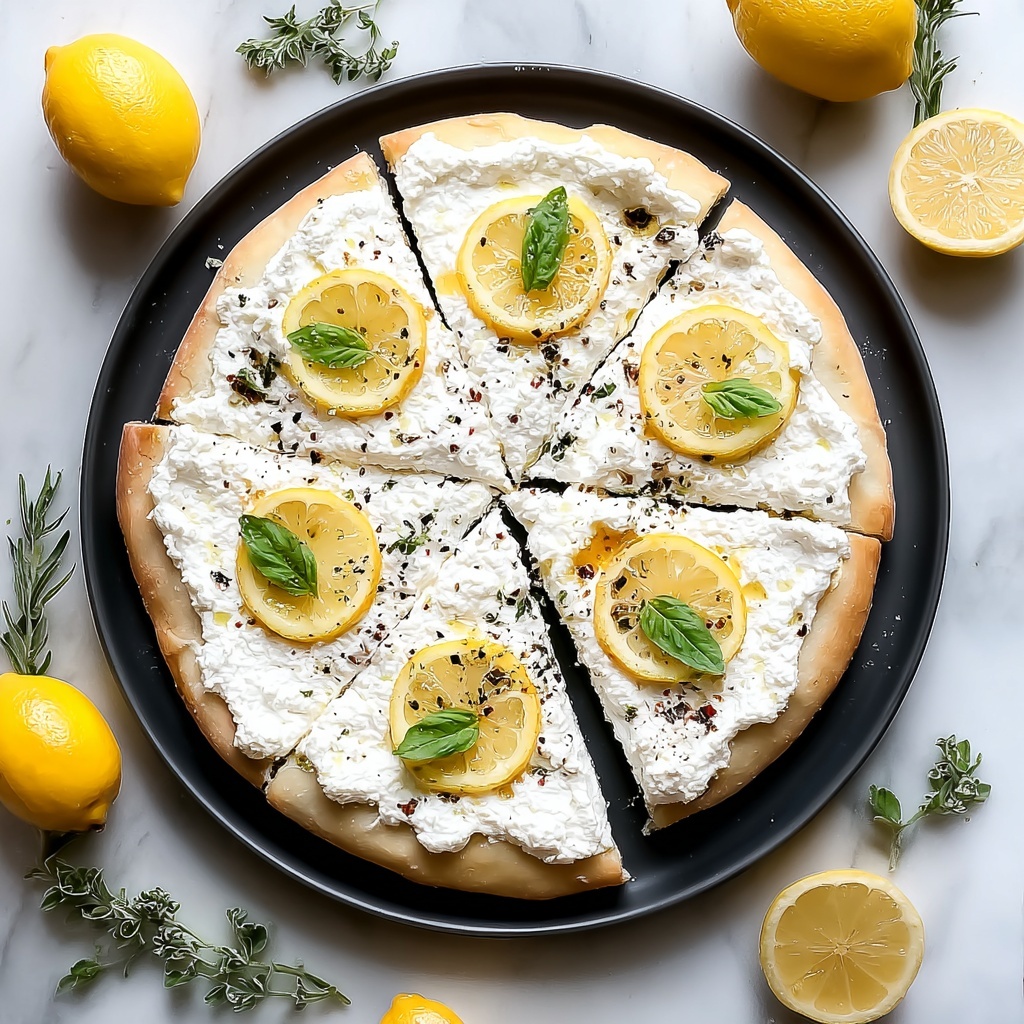Lemon Ricotta Pizza with Honey and Thyme Recipe - Recipe Image