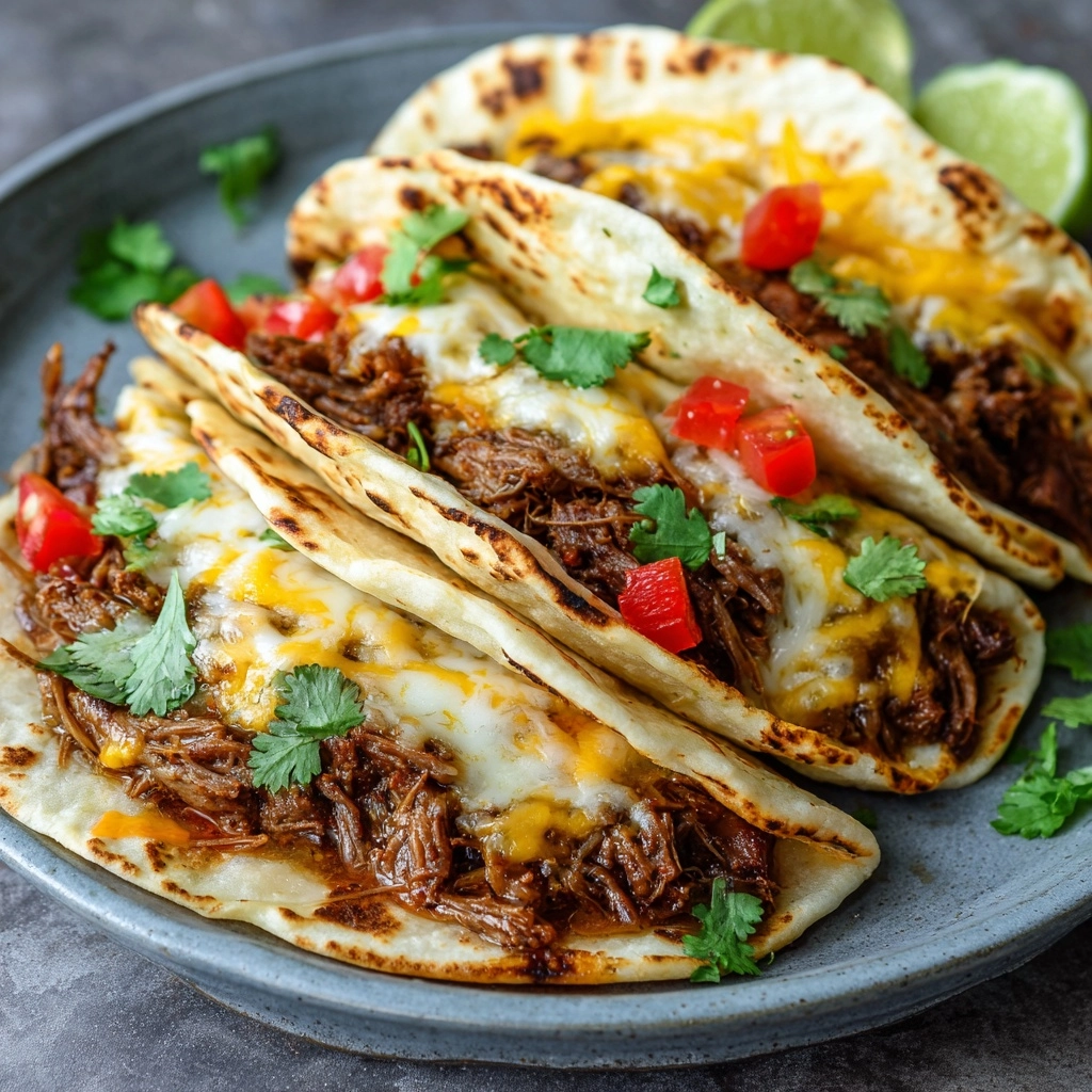 Crockpot Shredded Beef Tacos Recipe - Recipe Image