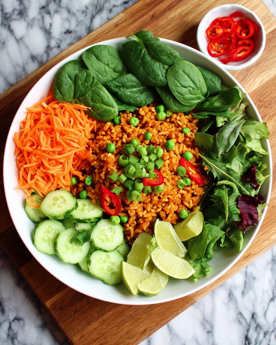 Crispy Rice Salad with Fresh Veggies and Lime Dressing Recipe - Recipe Image