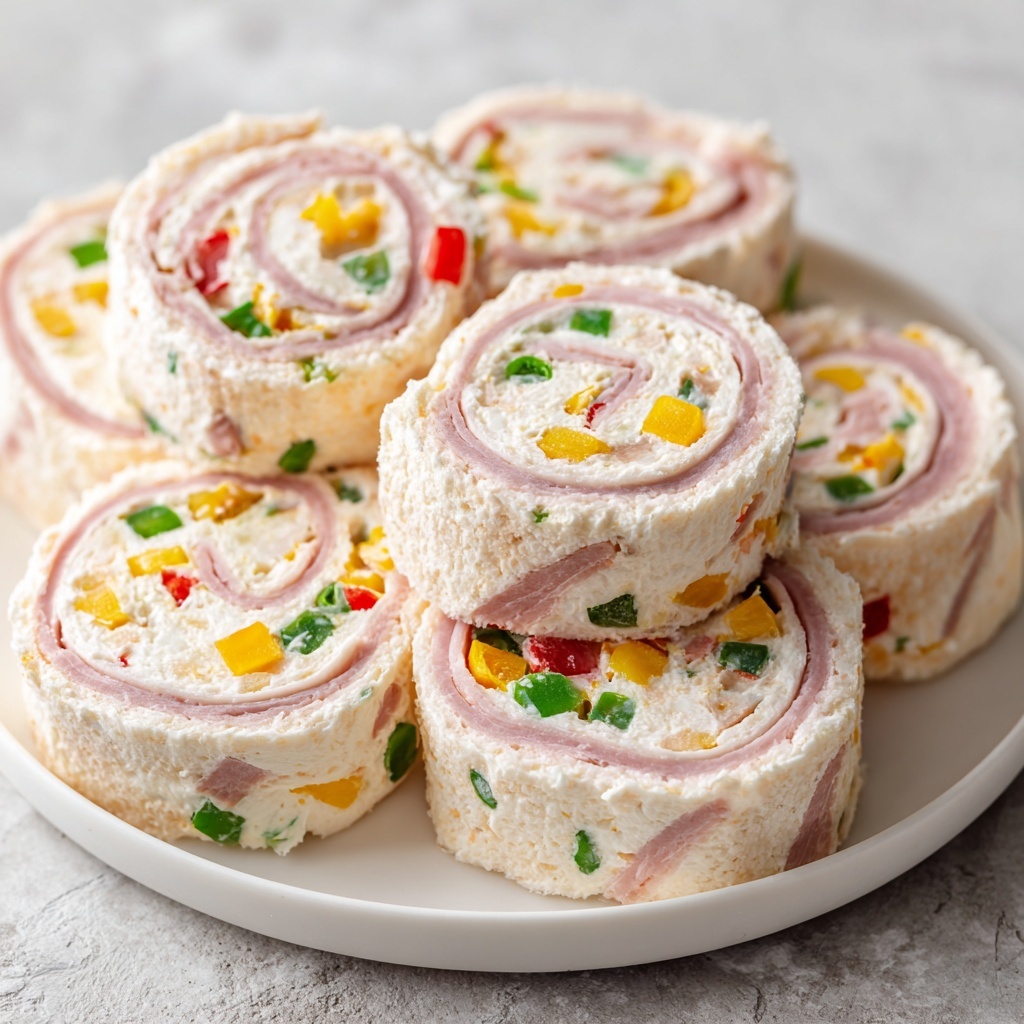 Cream Cheese Ranch Ham & Veggie Pinwheels Recipe - Recipe Image
