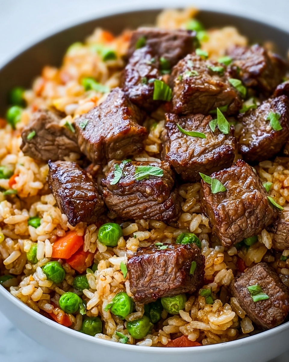 Garlic Butter Steak Fried Rice Recipe - Recipe Image