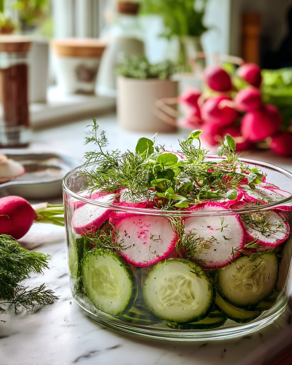 Radish and Cucumber Salad with Lemon-Dill Dressing Recipe - Recipe Image