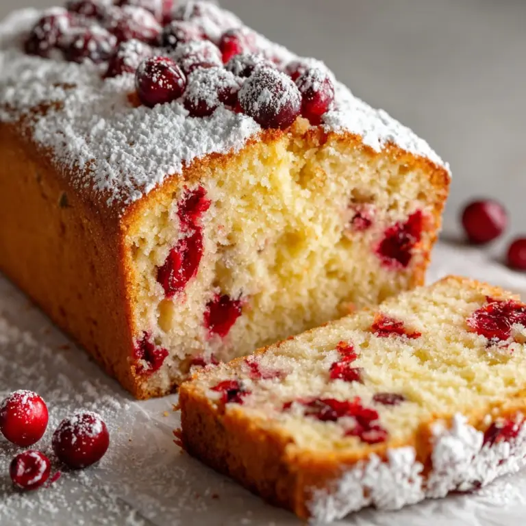 Christmas Cranberry Pound Cake Recipe