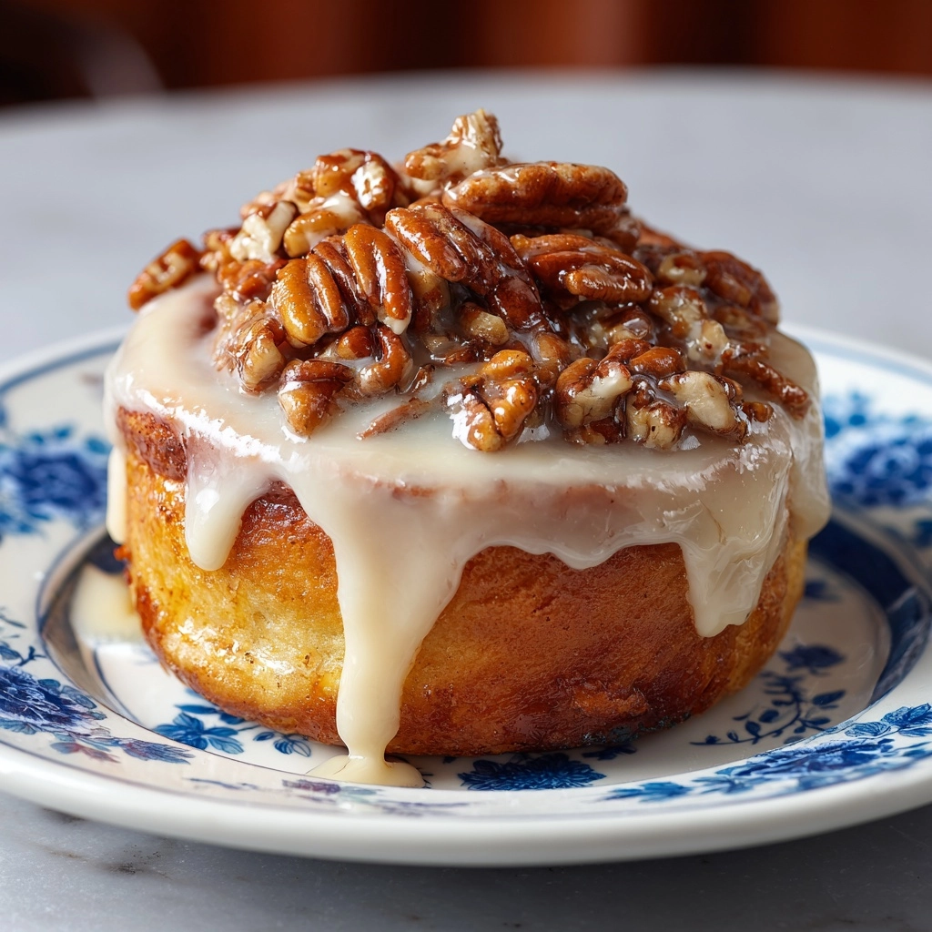 Browned Butter Frosted Pecan Cinnamon Rolls Recipe - Recipe Image