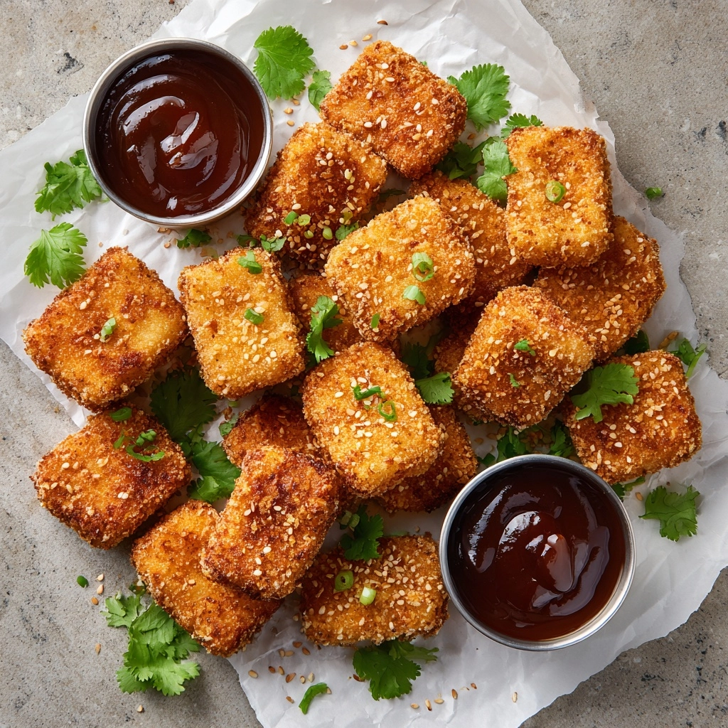 Crispy Chickpea Nuggets with BBQ Sauce Recipe - Recipe Image