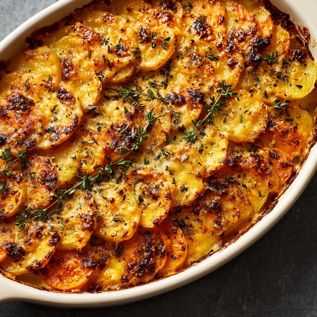 Cheesy Root Vegetable Gratin Recipe - Recipe Image