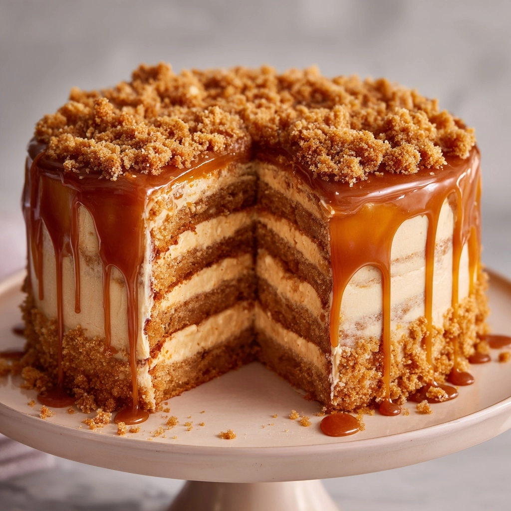 Caramel Toffee Crunch Cake Recipe - Recipe Image