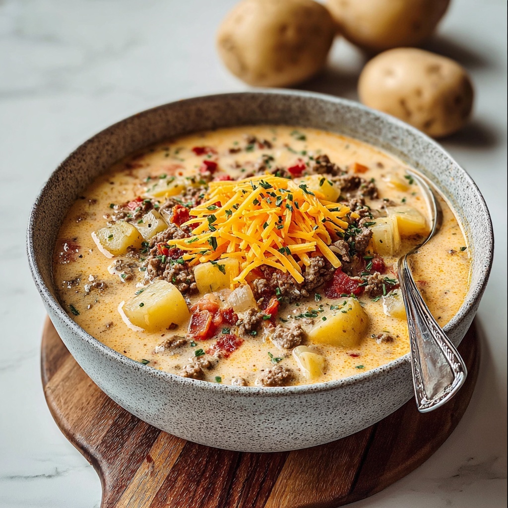 Easy Cheeseburger Soup: The Ultimate Comfort Food Recipe - Recipe Image