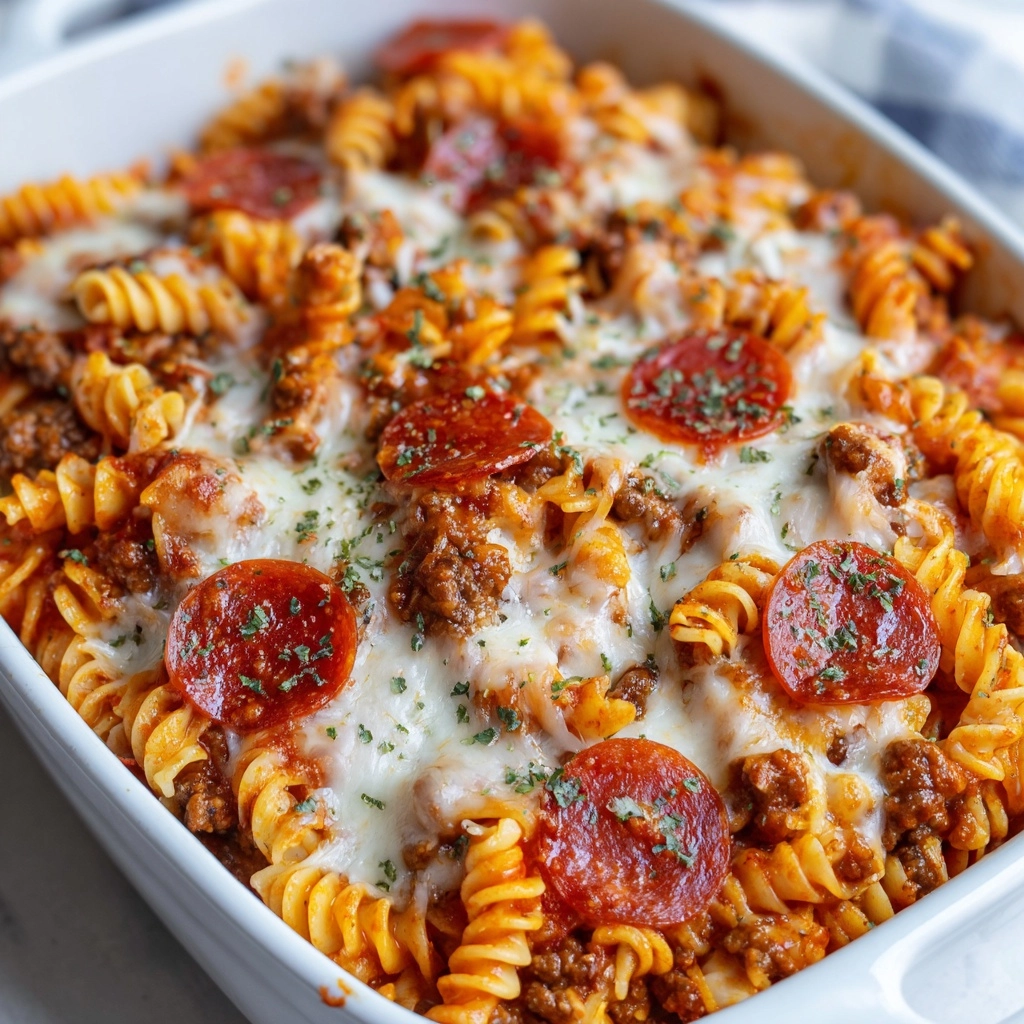 Pizza Pasta Casserole Recipe - Recipe Image
