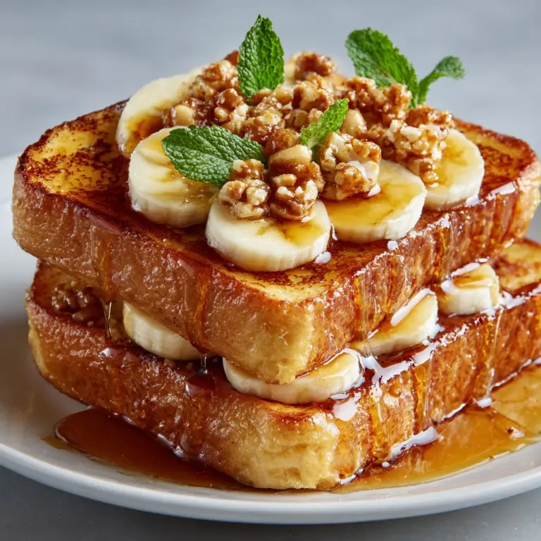 Bananas Foster French Toast with Homemade Banana Bread Recipe
