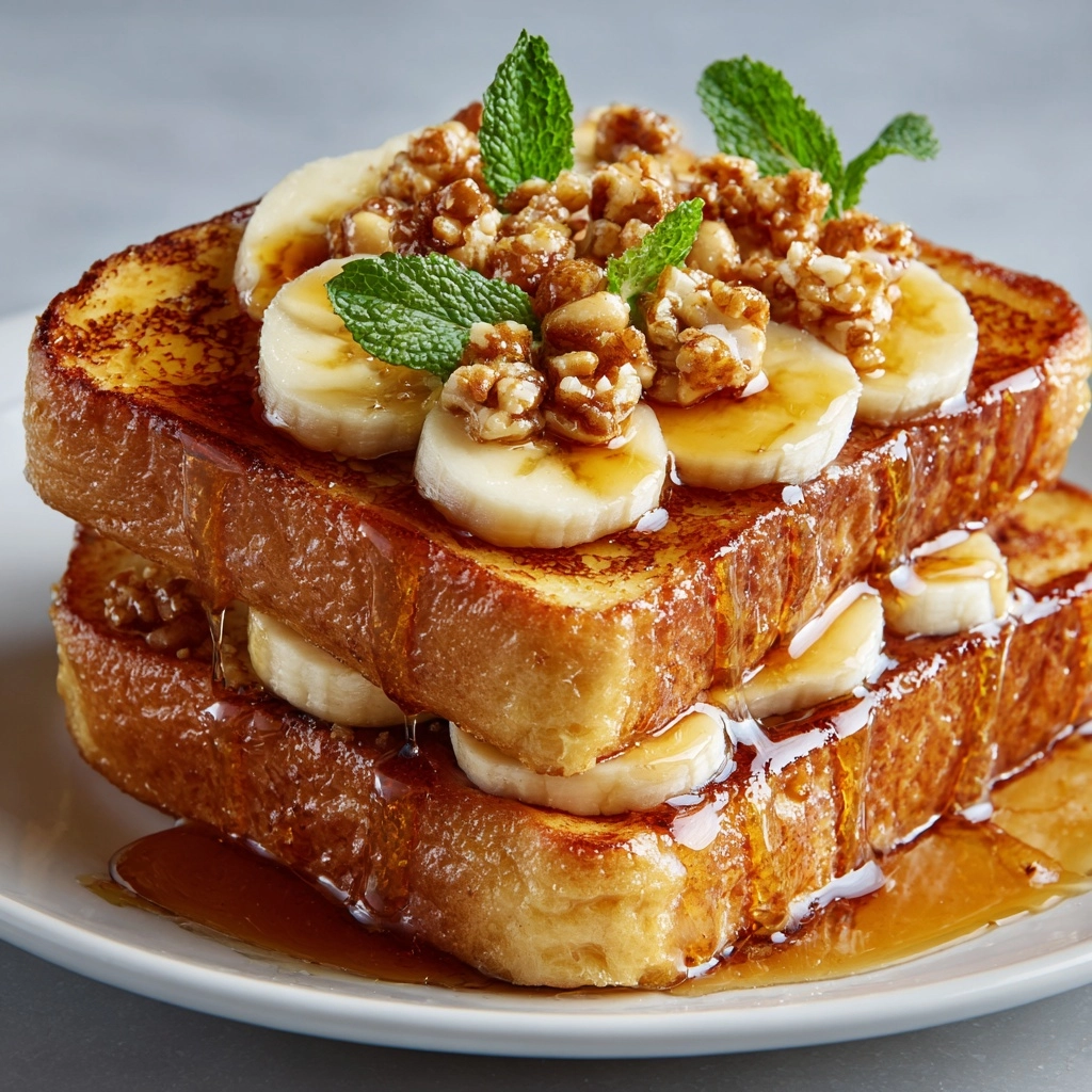Bananas Foster French Toast with Homemade Banana Bread Recipe - Recipe Image