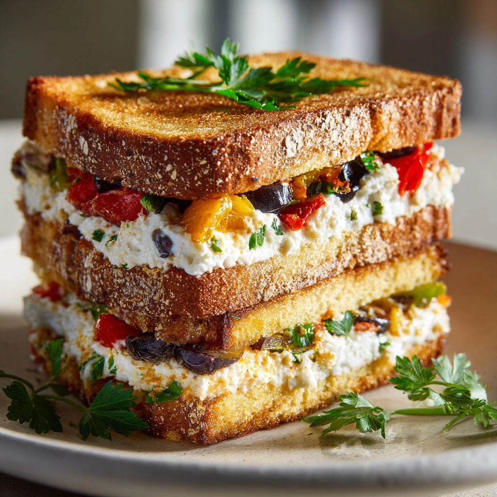 Olive Tapenade & Goat Cheese Sandwich Recipe - Recipe Image