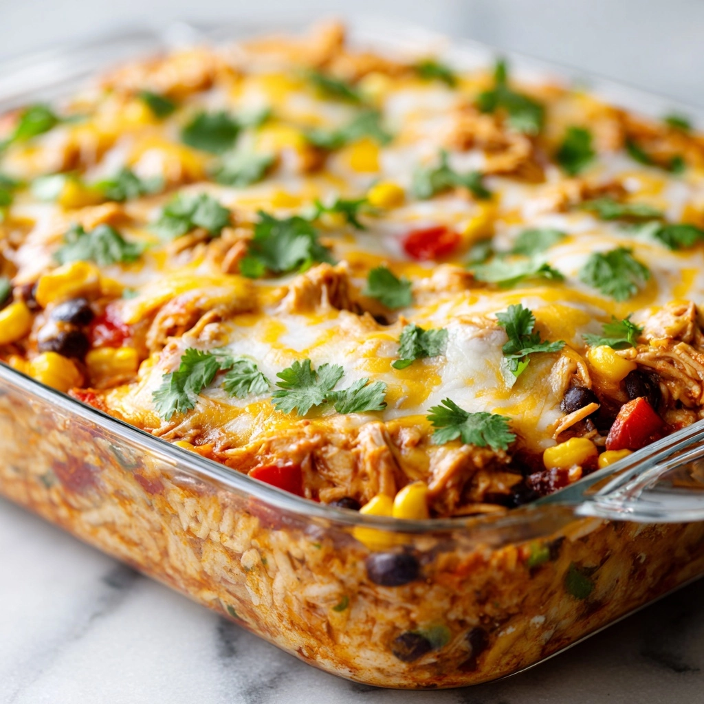 Easy Chicken Burrito Casserole Recipe - Recipe Image