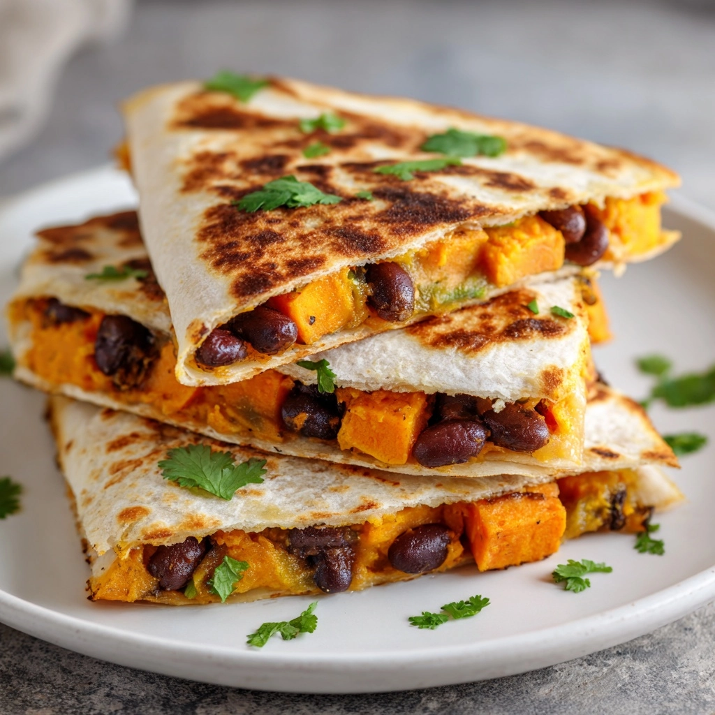 Roasted Sweet Potato and Black Bean Quesadillas Recipe - Recipe Image