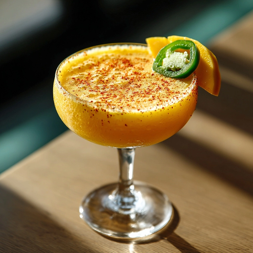 Hot Honey Mango Tajín Margarita Recipe - Recipe Image